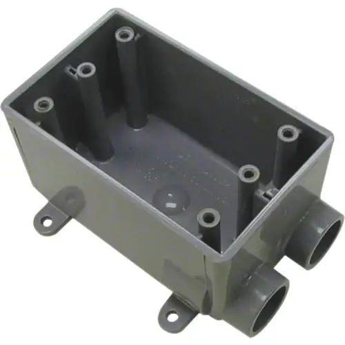 Carlon E982FFNCTN 1-Gang PVC Molded Rigid Non-Metallic Dead-End Termination Wall Box, 1 In. Outlet Gray
