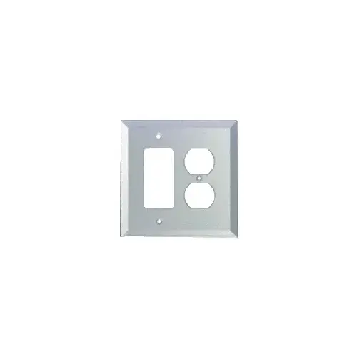 CRL B18C-XCP60 Clear Mirror Glass Decora Outlet/Duplex Plug Mirror Plate in Bulk Pack - pack of 60