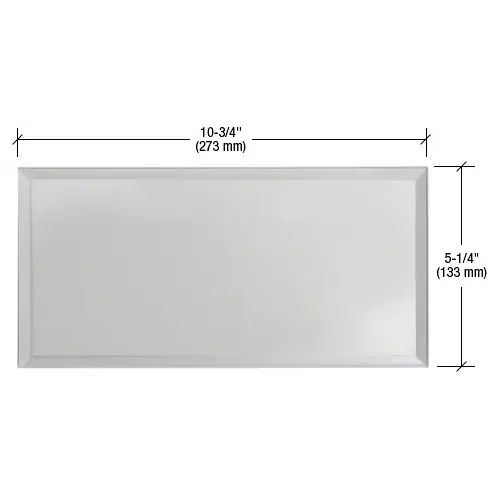 CRL BMP5GG Gray Five-Gang Blank Without Screw Holes Mirror Plate