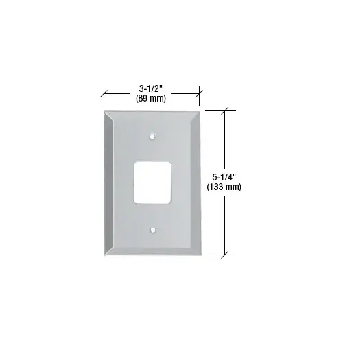 CRL GMP112C Clear Telephone 1-1/4" Square Hole Glass Mirror Plate