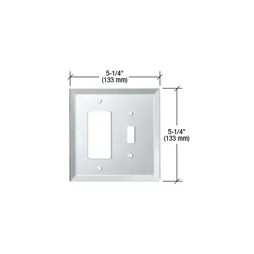 CRL GMP14C Clear Designer Toggle Combo Glass Mirror Plate