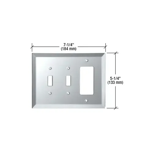 CRL GMP15C Clear Double Toggle Designer Glass Mirror Plate