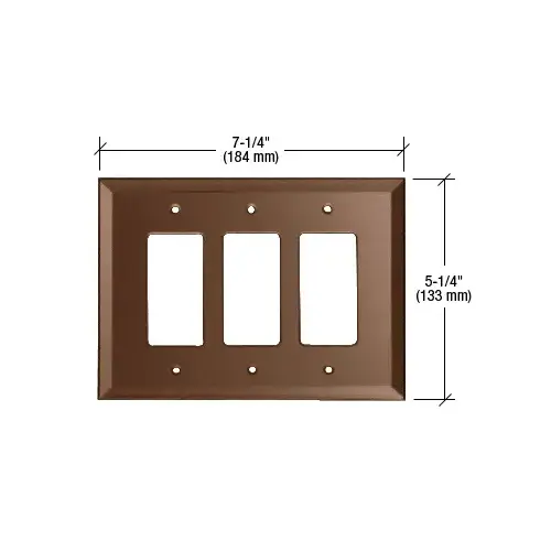 CRL GMP16B Bronze Triple Designer Glass Mirror Plate