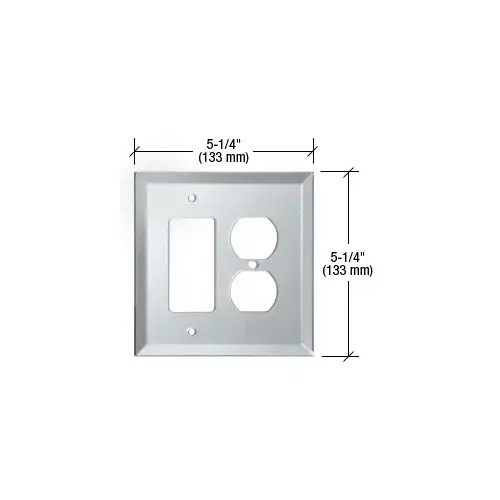 CRL GMP18C Clear Designer Duplex Combo Glass Mirror Plate
