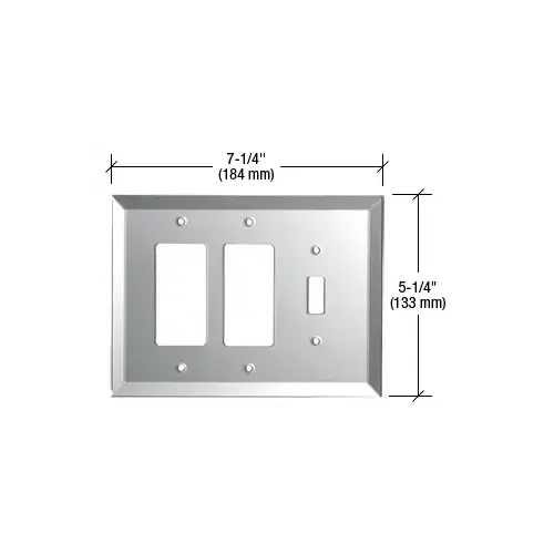 CRL GMP305C Clear Toggle Double Designer Glass Mirror Plate