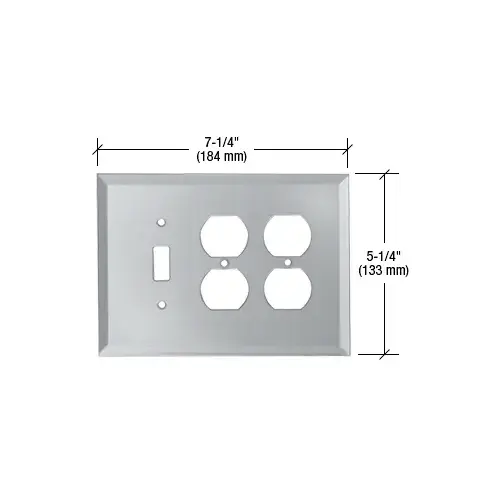 CRL GMP310C Clear Toggle 2X Duplex Glass Mirror Plate