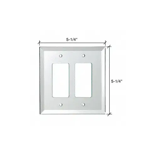 CRL GPP13W 2X Designer Back Painted Glass Cover Plate- White
