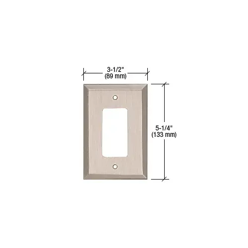 CRL MMP12BN Brushed Nickel Single Designer Metal Mirror Plate