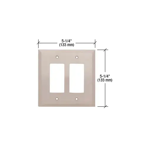CRL MMP13BN Brushed Nickel Double Designer Metal Mirror Plate