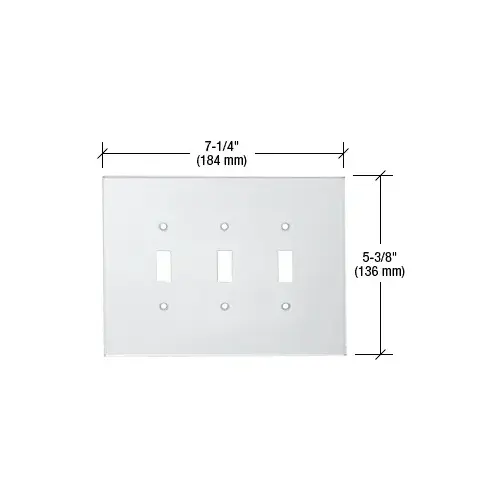 CRL PMP301 Clear Triple Toggle Acrylic Mirror Plate