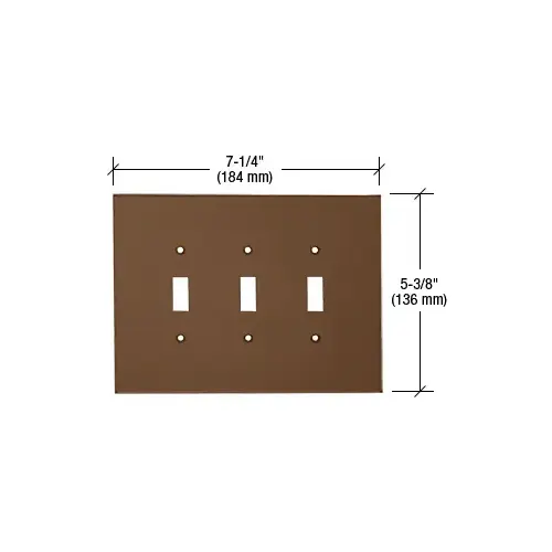 CRL PMP301BRZ Bronze Triple Toggle Acrylic Mirror Plate