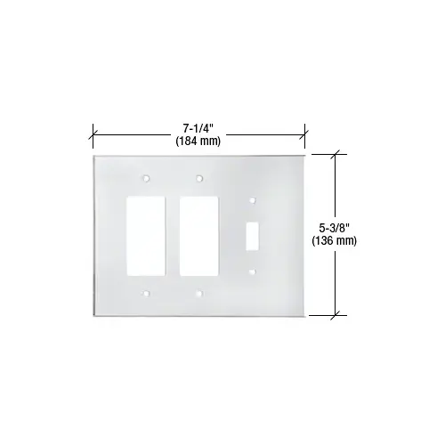 CRL PMP305 Clear Double Designer Switch Acrylic Mirror Plate