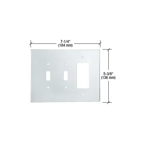CRL PMP306 Clear Double Toggle Switch Single Designer Acrylic Mirror Plate