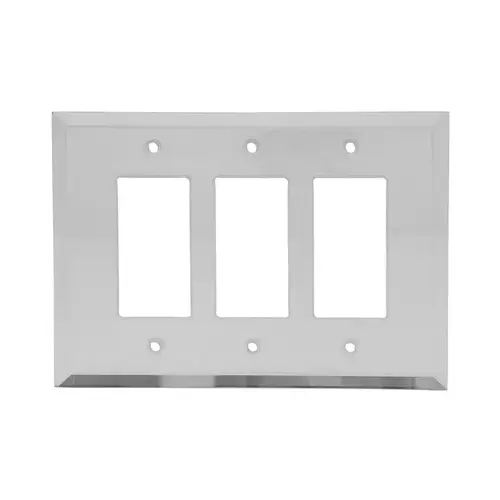 FHC MP16C Clear Triple Decorator/Rocker Glass Mirror Plate
