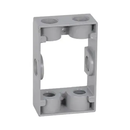 HUBBELL ELECTRICAL PRODUCTS EB50-6 1 Gang Rectangular Electrical Box Extension, Gray