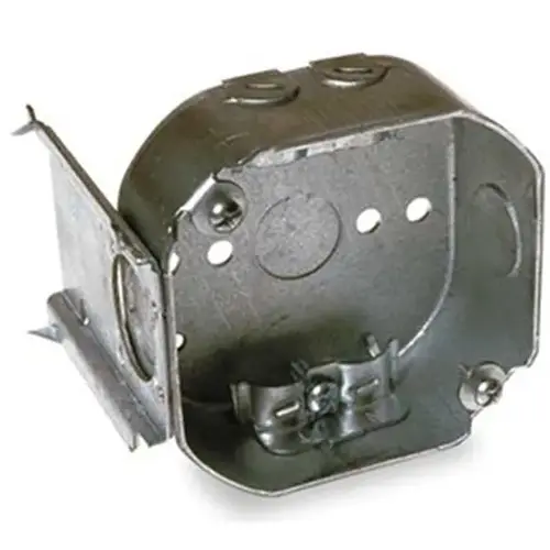 Orbit 10240018 Switch Box Steel 4" Octagon 1-1/2" Deep with Clamp & L-Bracket