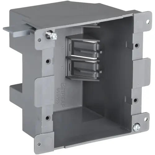 UNBRANDED BCJ-008 2-Gang PVC Molded Old Work Wall Electrical Box, 25 Cu. In. Gray