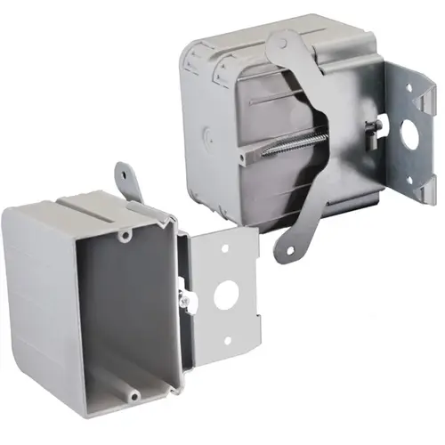 Cantex EZ21SBZ-ADJ Outlet Box EZ Box New and Old Work 21 cu in Rectangle PVC 1 gang Gray Gray