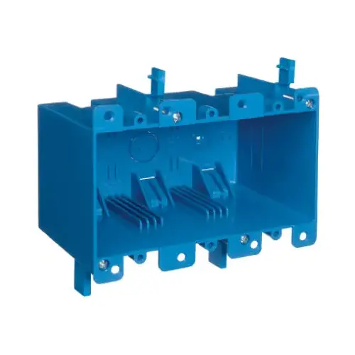 Carlon B355R 3 Gang Old Work Electrical Box, 5.72 x 2.79 x 3.69 In. Deep Blue