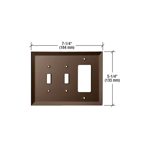 CRL GMP15B Bronze Double Toggle Designer Glass Mirror Plate