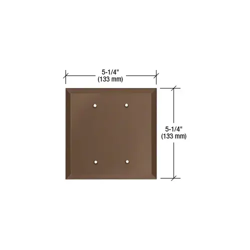 CRL GMP208B Bronze Double Blank with Screw Holes Glass Mirror Plate