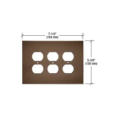 CRL PMP303BRZ Bronze Triple Duplex Acrylic Mirror Plate