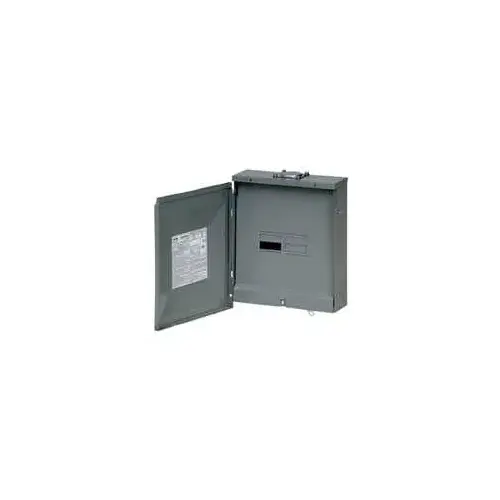 Eaton BR48L125RP BR Load Center, 125 A, 4 -Space, 8 -Circuit, Main Lug, NEMA 3R Enclosure, Plug Mounting Light Gray