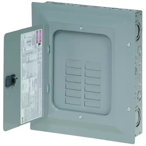 Eaton BRP12L125G Load Center, 125 A, 24 -Pole, 12 -Space, 24 -Circuit, Main Lug, Plug-On Neutral, Type BR