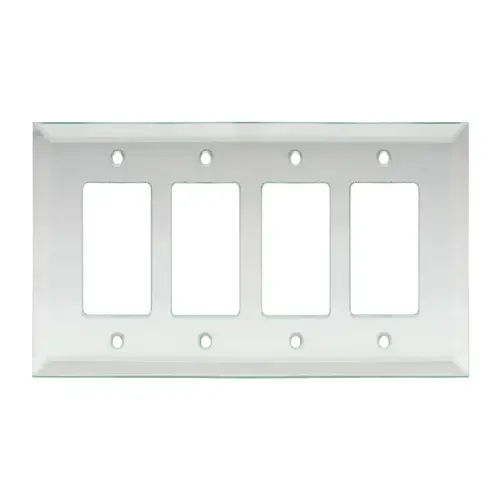 FHC MP17C 5-1/4" x 9" - Quadruple Decora Clear Glass Mirror Plate