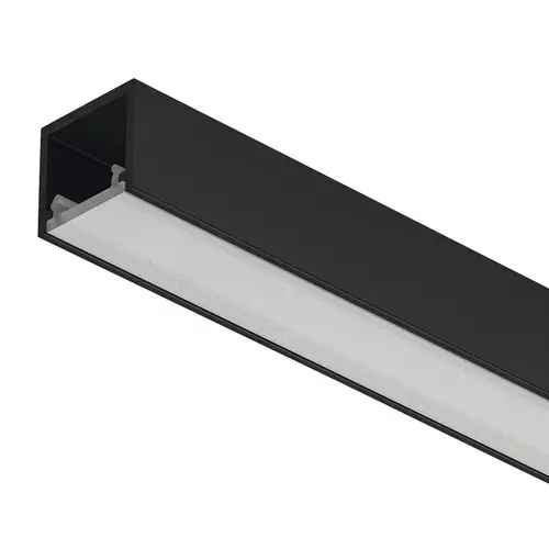 Hafele 833.94.214 Aluminum Profle, Hafele Loox5 Profile 2102, for LED strip lights Internal width 11 mm (7/16") Black 98 1/2" Length