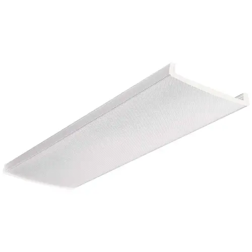 Lithonia Lighting DLB48 LB 48 in. Clear Narrow Wraparound Prismatic Lens White
