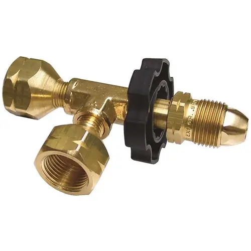 MEC ME416 M-Pol x F-Pol x F-Pol Tee Assembly 0.9 GPM Excess Flow Installed in M-Pol