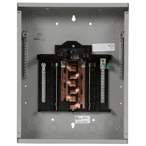 Siemens PN1224B1100C PN Assembled Load Center, 100 A, 12-Space, 24-Circuit, Main Breaker, Plug-On Neutral, Gray