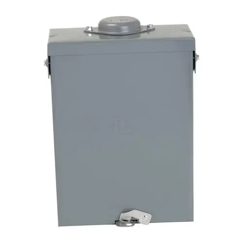 Square D HOM612L100RBCP Homeline Load Center, 100 A, 6 -Space, 12 -Circuit, Main Lug, NEMA 3R Enclosure, Gray