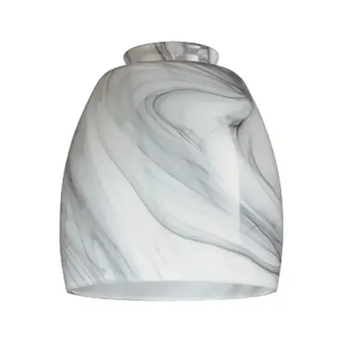 Westinghouse 8140900 Light Shade, Tapered Barrel, Glass, Charcoal/White