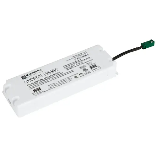 Hafele 833.02.607 Dimmable Driver, 12V, With Hafele Loox5 Female Socket 177.8 x 61 x 25.4 mm 1" 7" 40 W 2 13/32" Lindrive Series, 40W, 4.16A, L x W x H: 177.8 x 61 x 25.4 mm (7" x 2 13/32" x 1")