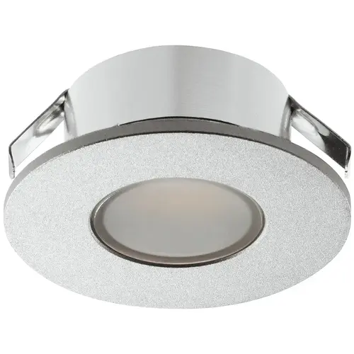 Hafele 833.72.084 Recess/surface mounted downlight, Hafele Loox5 LED 2022 12 V aluminum Warm white 3000 K, silver coloured anodized, energy efficiency class: A , Warm white 3000 k, anodized silver