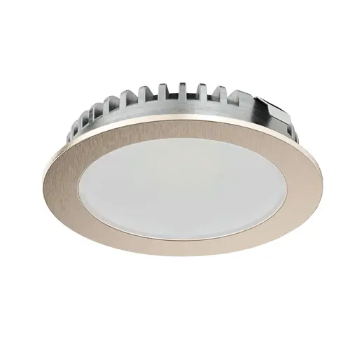 Hafele 833.75.546 Recess Mounted Downlight, Hafele Loox LED 3094, zinc alloy, 24 V 56 lm/W 140 lm Aluminum, warm white 2700 K, stainless steel colored, nickel plated