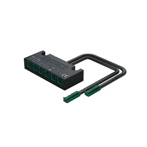 Hafele 833.77.830 Adapter, Hafele Loox5, multi-white, for Hafele Connect Mesh 6-way distributor for Hafele Connect Mesh 6-way distributor, 90 W, Voltage 24 V, max. connected wattage 90 W Black
