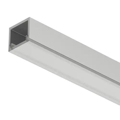 Hafele 833.94.210 Aluminum Profle, Hafele Loox5 Profile 2101, for LED strip lights Internal width 13 mm (1/2"), Length: (92") 2336 mm, silver colored Profile: Silver colored, anodized Diffuser: opal white
