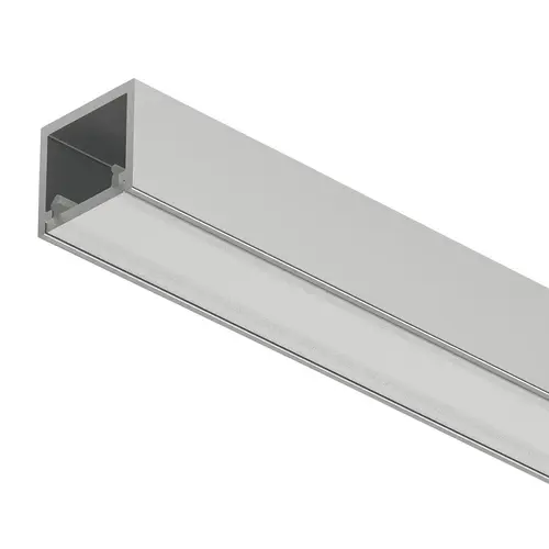 Hafele 833.94.213 Aluminum Profle, Hafele Loox5 Profile 2102, for LED strip lights Internal width 11 mm (7/16") Silver 98 1/2" Length