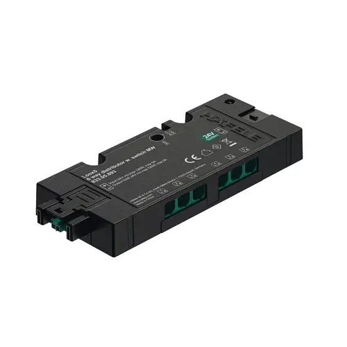 Hafele 833.95.893 6-Way Distributor, Hafele Loox5, Manual Multi-White Control, 24 V 90 W, 4 3/4" x 2" x 5/8" Black