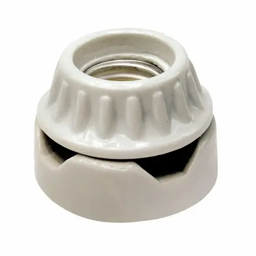 Leviton 001-09880-000 9880 Lamp Holder, 250 V, 660 W, Porcelain Housing Material, White
