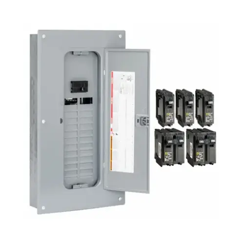 SQUARE D BY SCHNEIDER ELECTRIC HOM2448M100PCVP Homeline Indoor Convertible Main Breaker Load Center Value Pack, 24 Space, 48 Circuits, 100-Amp