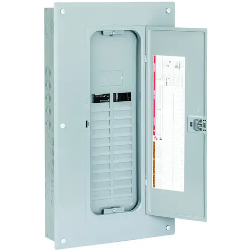 Square D HOM2040L125PC Homeline Load Center, 125 A, 20 -Space, 40 -Circuit, Main Lug, NEMA 1 Enclosure, Gray