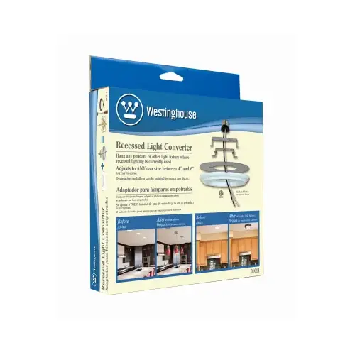 Westinghouse 0101100 Recessed Light Converter, Plastic, White