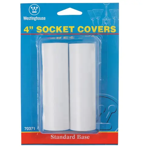 Westinghouse 70371 Westingouse White Medium Base Plastic Lamp Socket Cover Pair