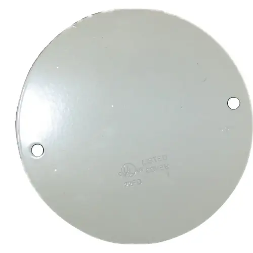 BWF CC-4WV Ceiling Outlet Cover, 5 in Dia, Round, Aluminum, White, Powder-Coated