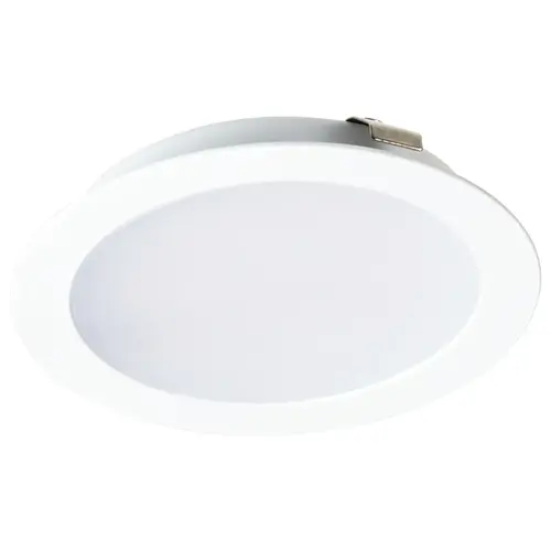 Hafele 833.72.412 Recess/Surface Mounted Downlight, Monochrome, Loox LED 2047, 12 V 80 lm/W 240 lm Drill hole : 55 mm (2 3/16"), Cool white 5000 K, ,matt white