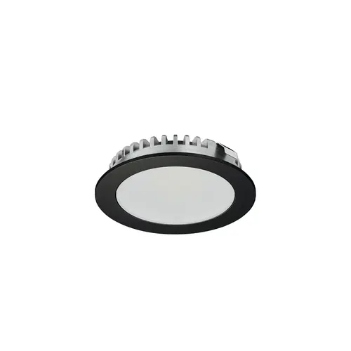 Hafele 833.75.327 Recess Mounted Downlight, Round, Hafele Loox LED 3094, zinc alloy, 24 V 70 lm/W 175 lm Aluminum, Light color: Cool white 5,000K, luminous flux: 175 lm, black